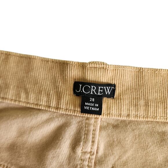 J Crew Womens High Rise Slim Demi Boot Pant in Corduroy Size 28 Tan Ankle Crop - Picture 7 of 13